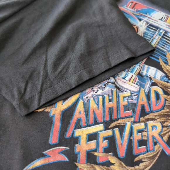 Vintage 1988 Harley Davidson 3D Emblem T Shirt XL 80s Panhead Fever Oklahoma - Picture 6 of 10